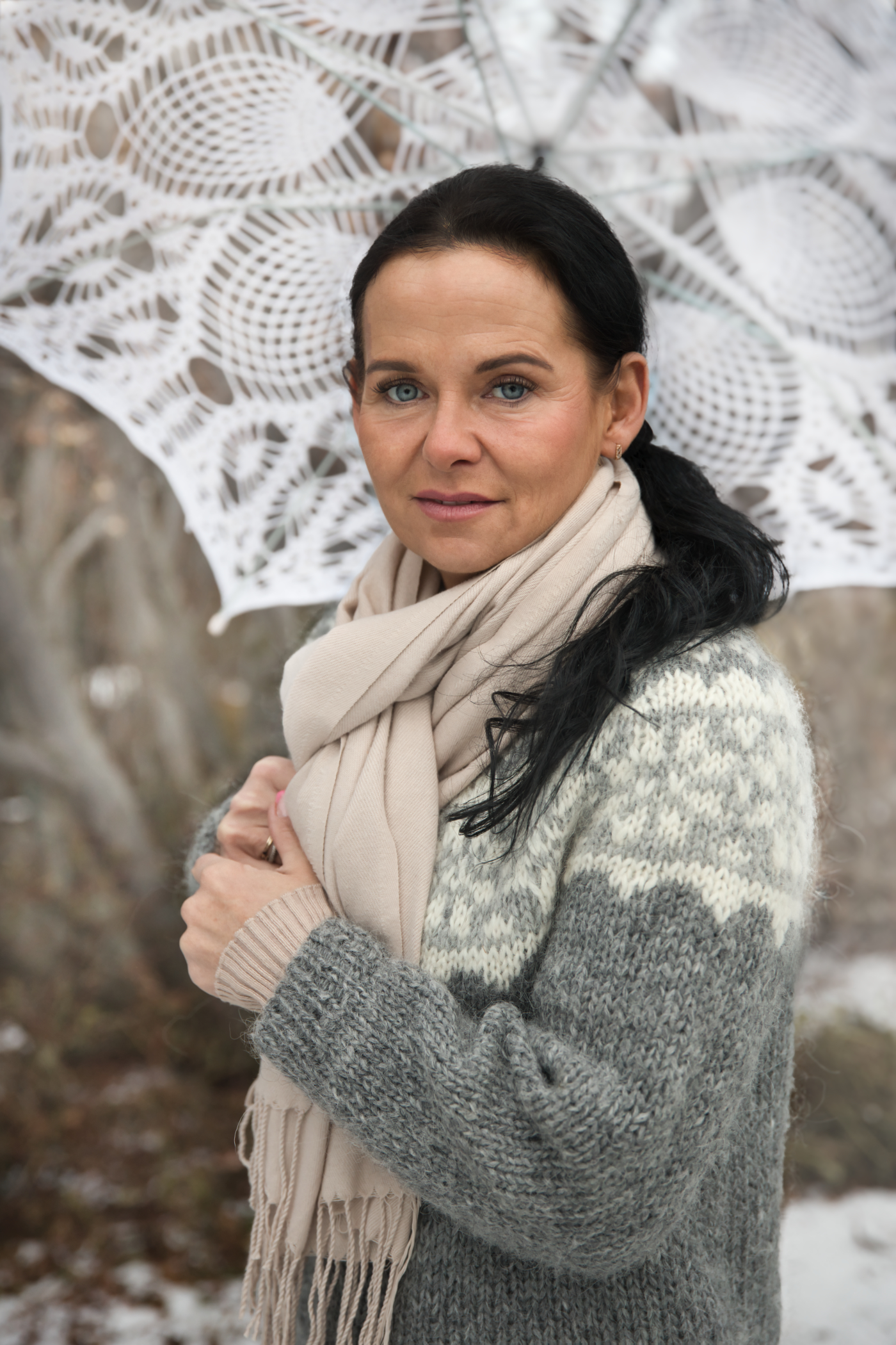 Winter and lace
